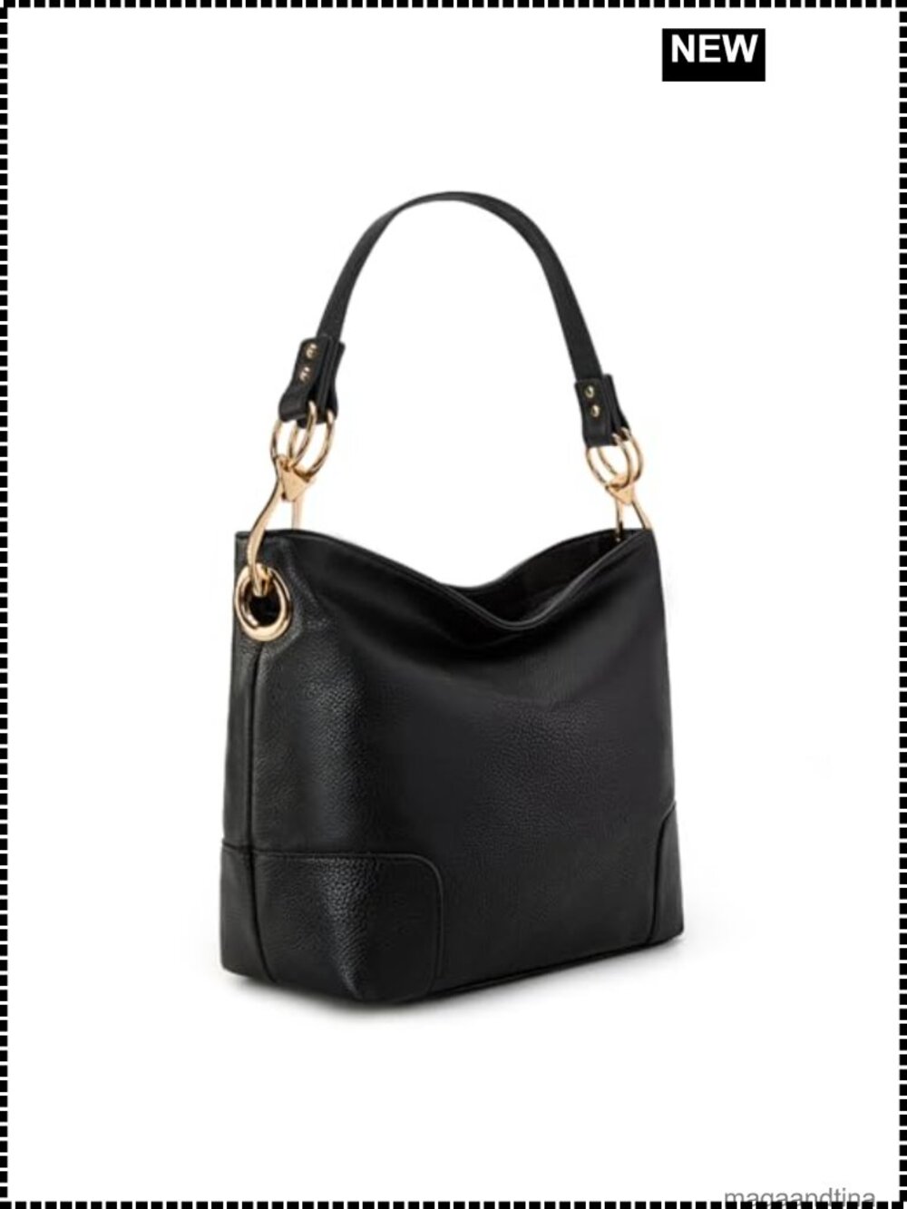 Faux Leather Hobo Bag Top Handle Slouchy Shoulder Purse Satchel Handbag